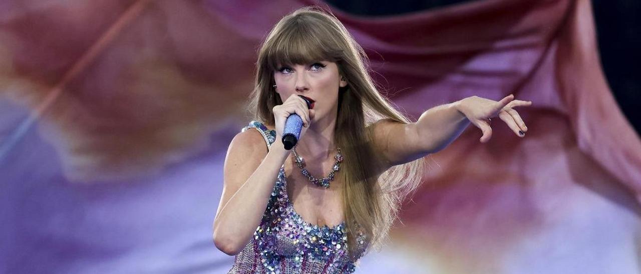 La cantante estadounidense Taylor Swift durante un concierto de The Eras Tour.