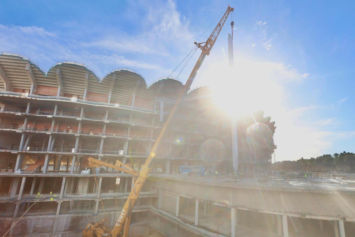 Avances en las obras del Nou Mestalla