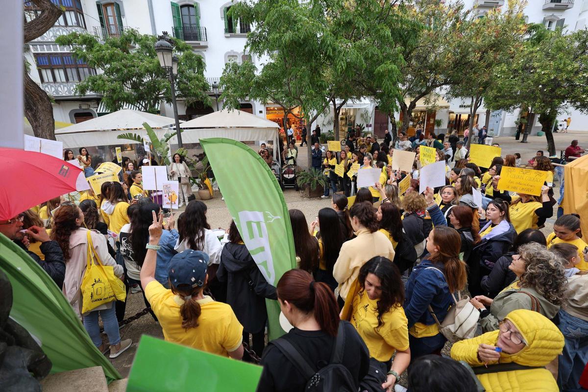 Protesta de las educadoras de Infantil de 0 a 3 años en Ibiza