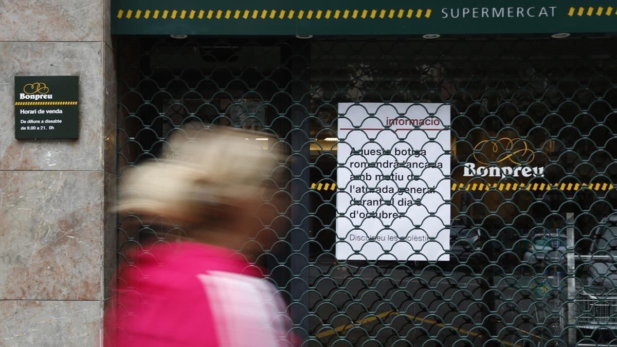 La cadena de supermercados Bonpreu i Esclat ha secundado la huelga.