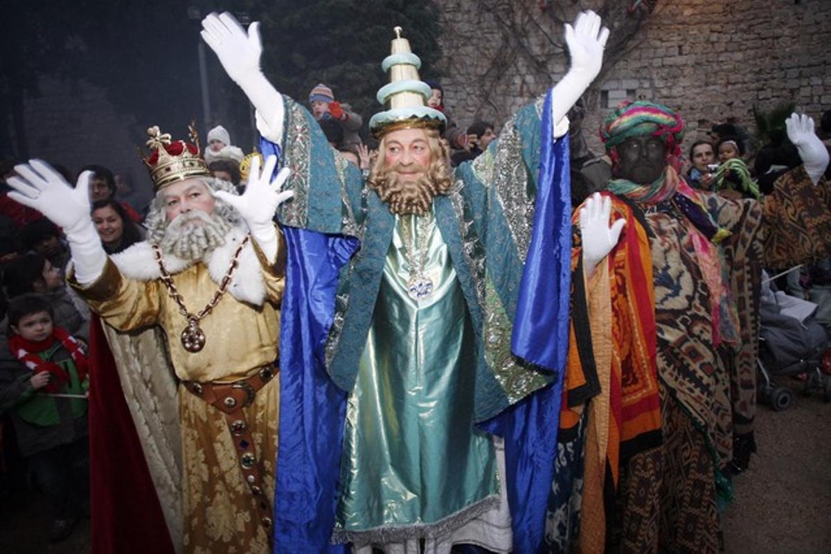 Llegada de los Reyes Magos a Girona, en la cabalgata del 2010.