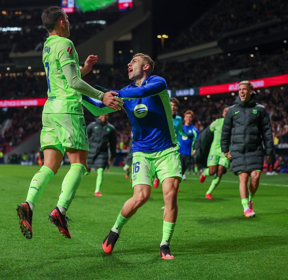 La tremenda celebración del Barça tras remontar al Atlético