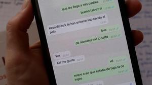 Ejemplos de palabras mal escritas en una conversación de Whatsapp