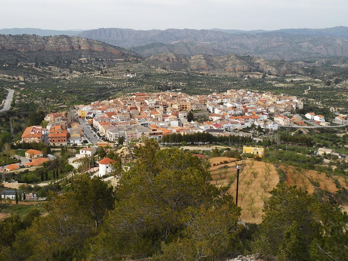 Vista del pueblo de Férez.