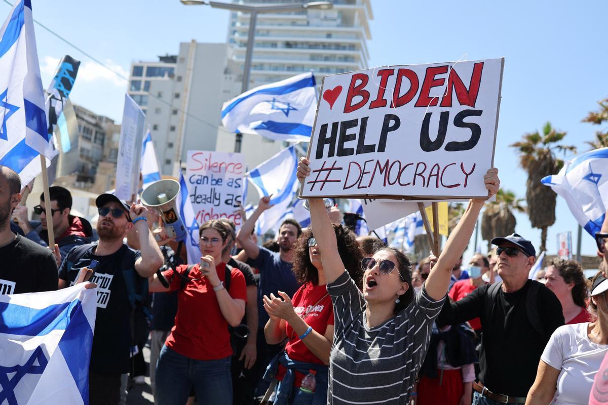 Protestas en Tel Aviv por la polémica reforma judicial del Gobierno de Netanyahu