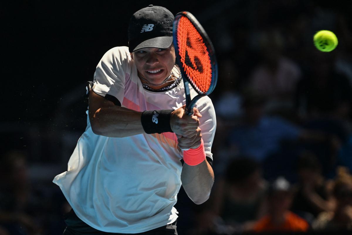 Ben Shelton en su partido de octavos de final del Open de Australia.