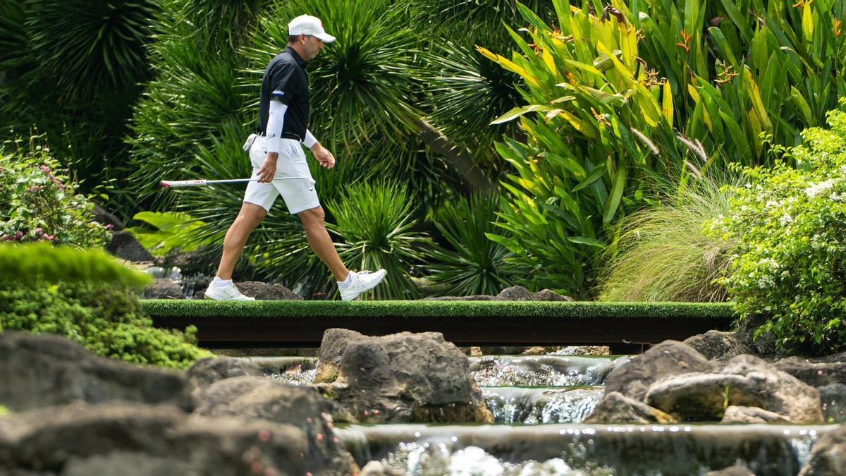 Sergio García, durante el torneo, se ha quedado a las puertas del título en el LIV Golf Singapur, cediendo en el desempate ante Gooch.