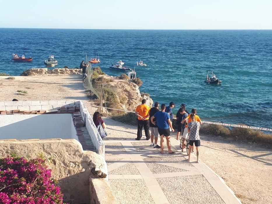 Al hombre de Santa Pola se le ha visto por última vez en la cala del Francés en la isla de Tabarca.