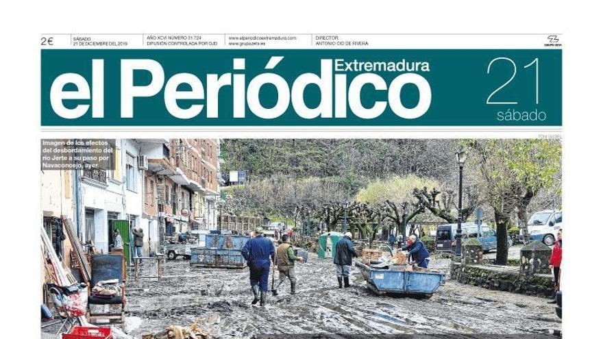 Esta es la portada de EL PERIÓDICO EXTREMADURA correspondiente al día 21 de diciembre del 2019