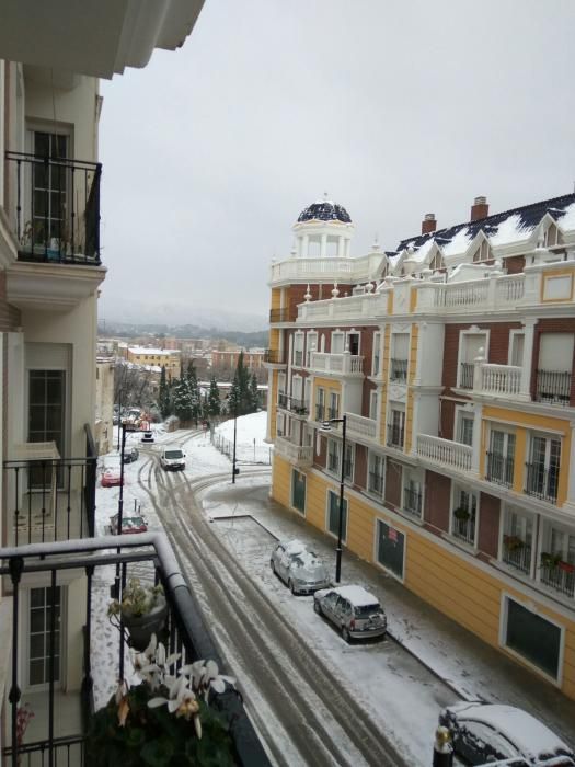 La nieve cubre Bocairent.