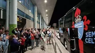 El celtismo recibe al equipo en Peinador tras el triunfo de Anoeta