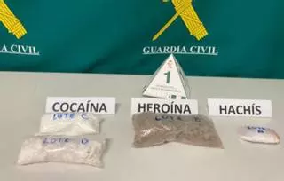 Intervienen heroína, cocaína y hachís en Ciutadella