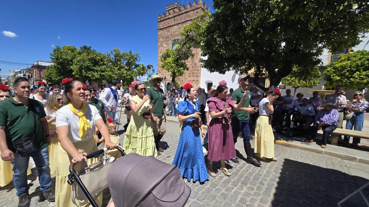 Romeras villarrenses, este sábado, durante la celebración por San isidro Labrador.