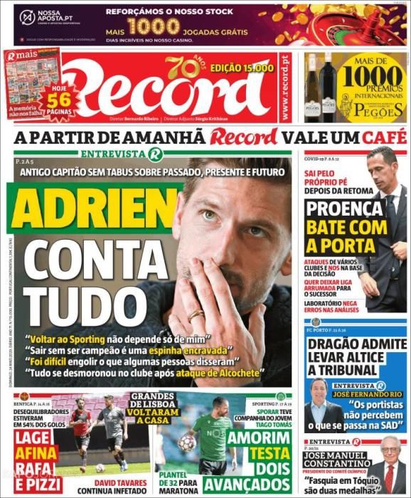 Portada RECORD domingo 24 mayo 2020