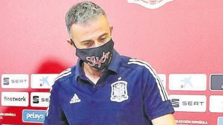 El seleccionador español, Luis Enrique, ayer.