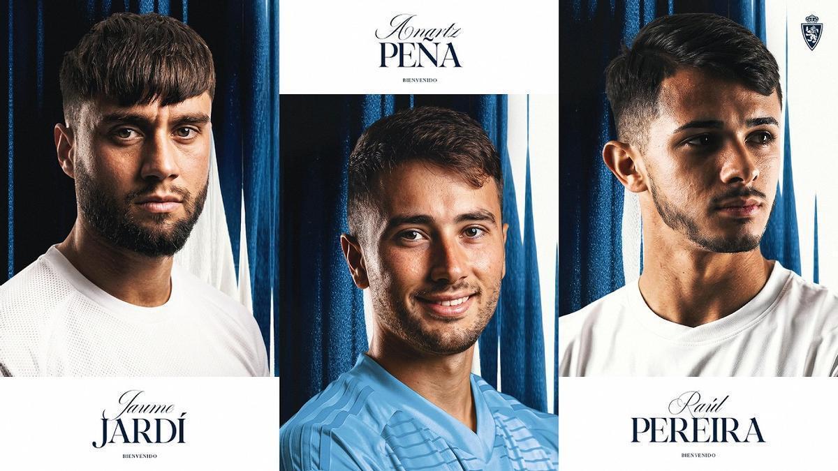 Directo | El Real Zaragoza presenta a Jaume Jardí, Anartz Peña y Raúl Pereira