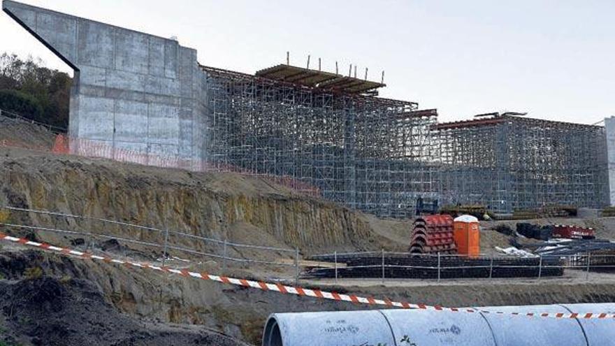 Estado de las obras de alta velocidad que se ejecutan en el Concello de Vilar de Barrio.  // Brais Lorenzo