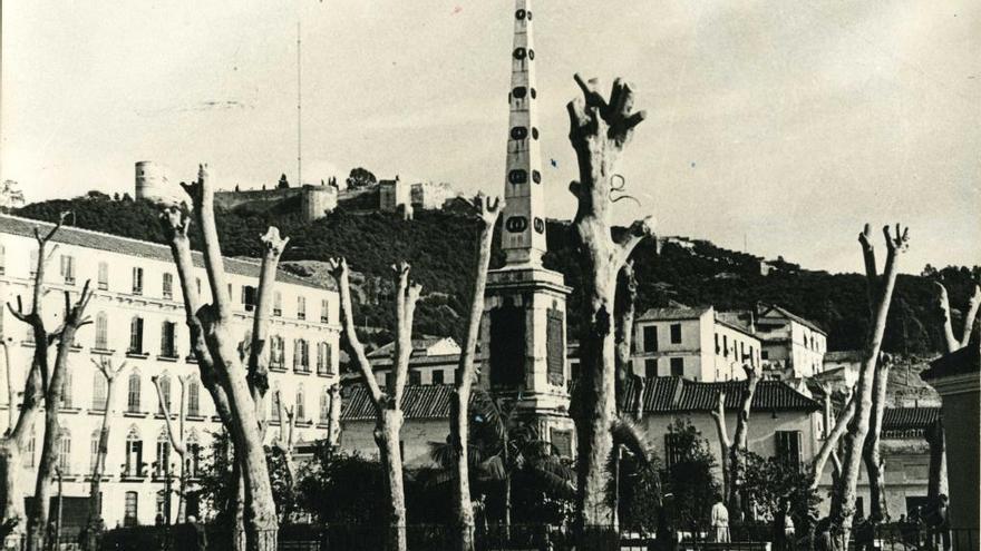 Una vista antigua de la plaza de la Merced.