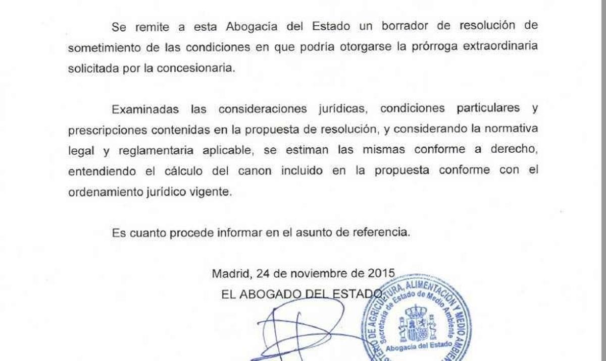 La Abogacía del Estado, que dice ahora que la prórroga de Ence es ilegal, la avaló en 2015