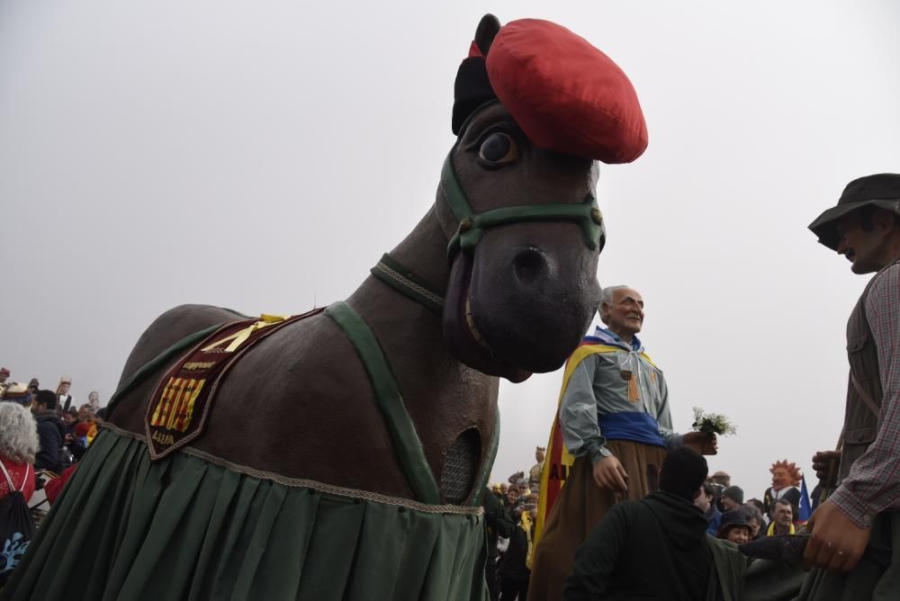 Lledoners s'omple de gegants i gegantons en una trobada inèdita