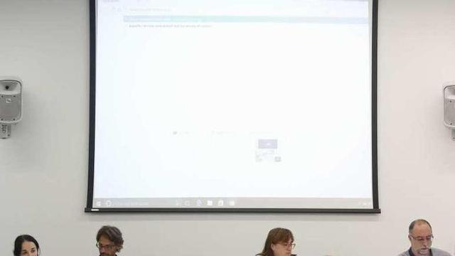 Los ponentes, ayer, en la jornada sobre patrimonio industrial.