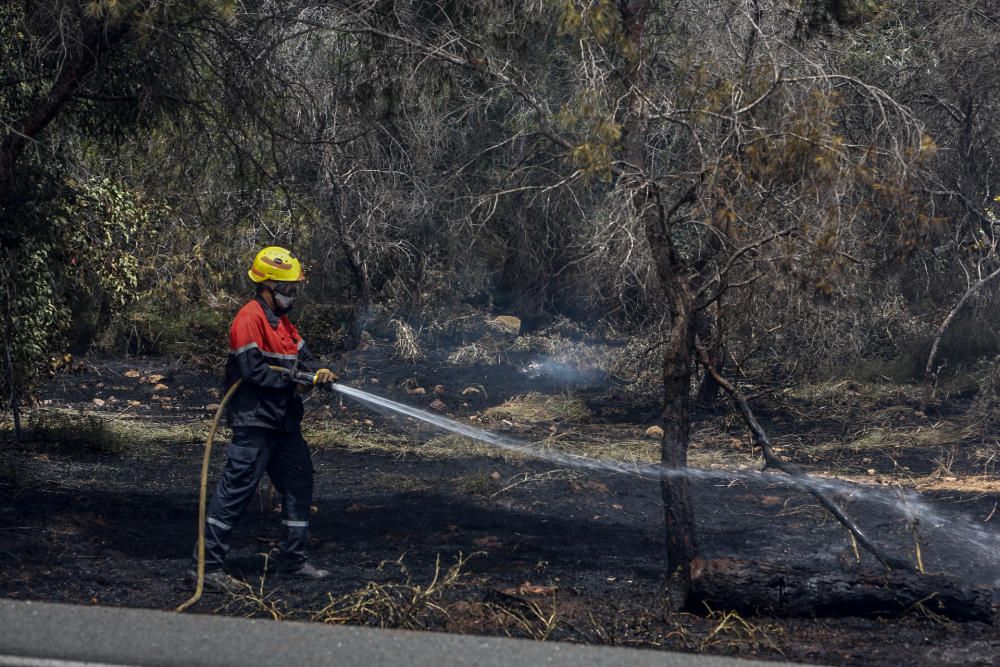 Una imagen del incendio en Santa Pola