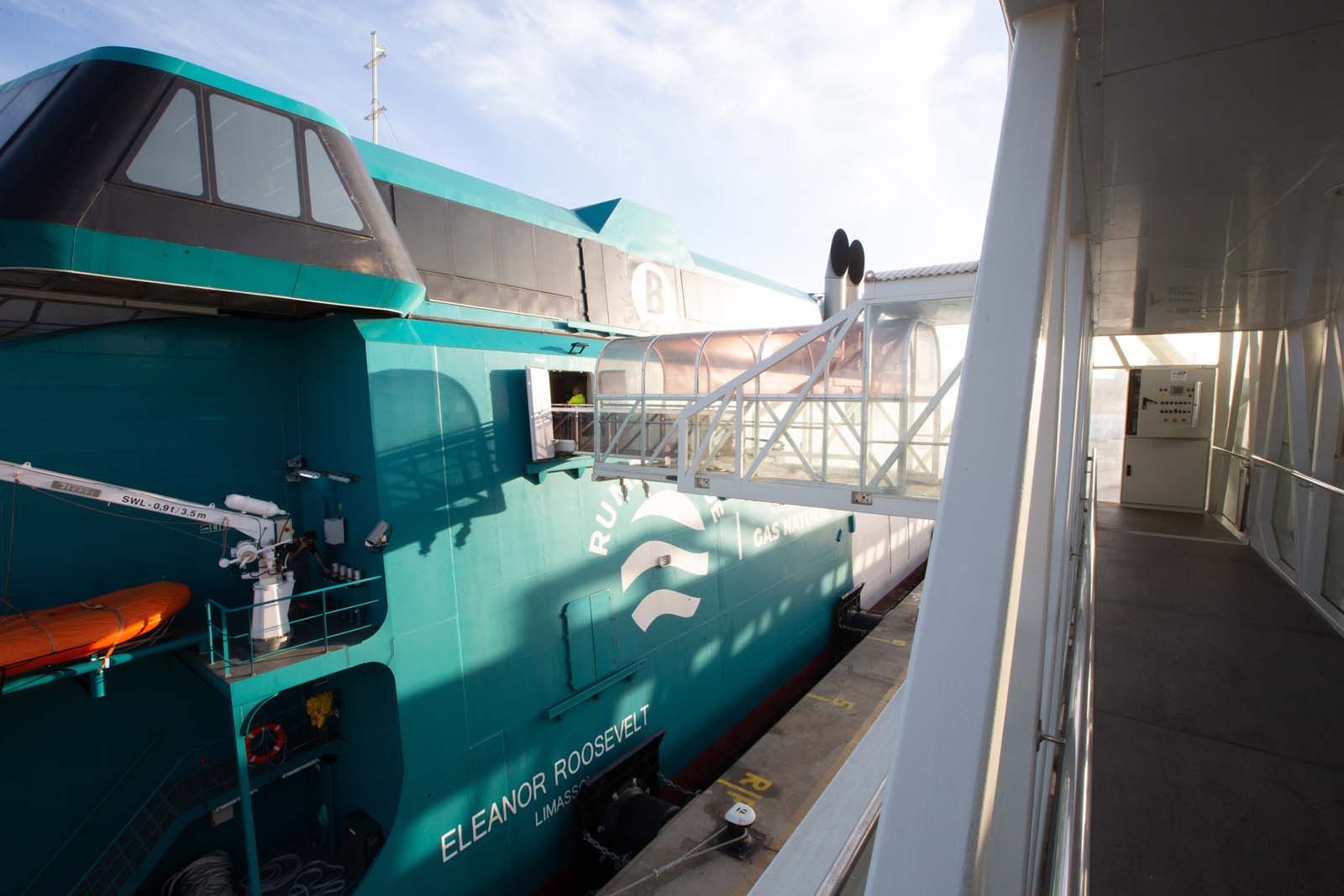 Inauguración del nuevo barco de Baleària, Eleonor Roosevelt.