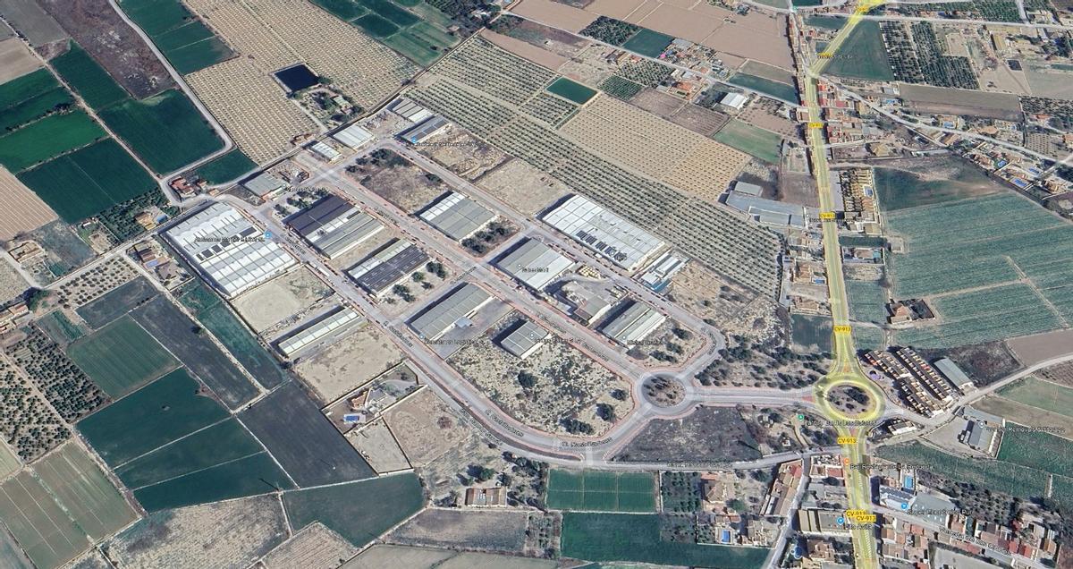 Imagen aérea del polígono industrial San Roque