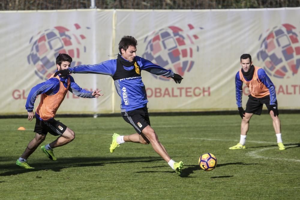 Entrenamiento del Real Oviedo en El Requexón