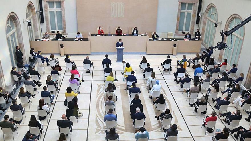 Vista general del ple d&#039;investidura a l&#039;auditori del Parlament