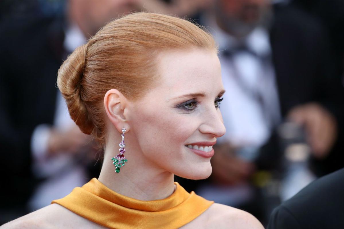 Peinados para ir de boda: Jessica Chastain