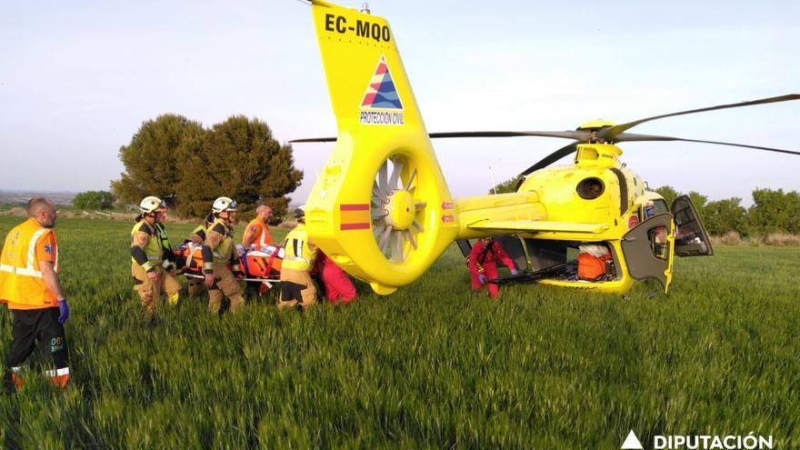 Dos heridos, uno de ellos grave, en la N-232 en Fuentes de Ebro (Zaragoza)