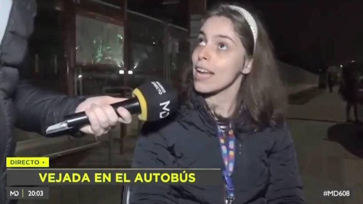 La joven que ha denunciado los insultos.