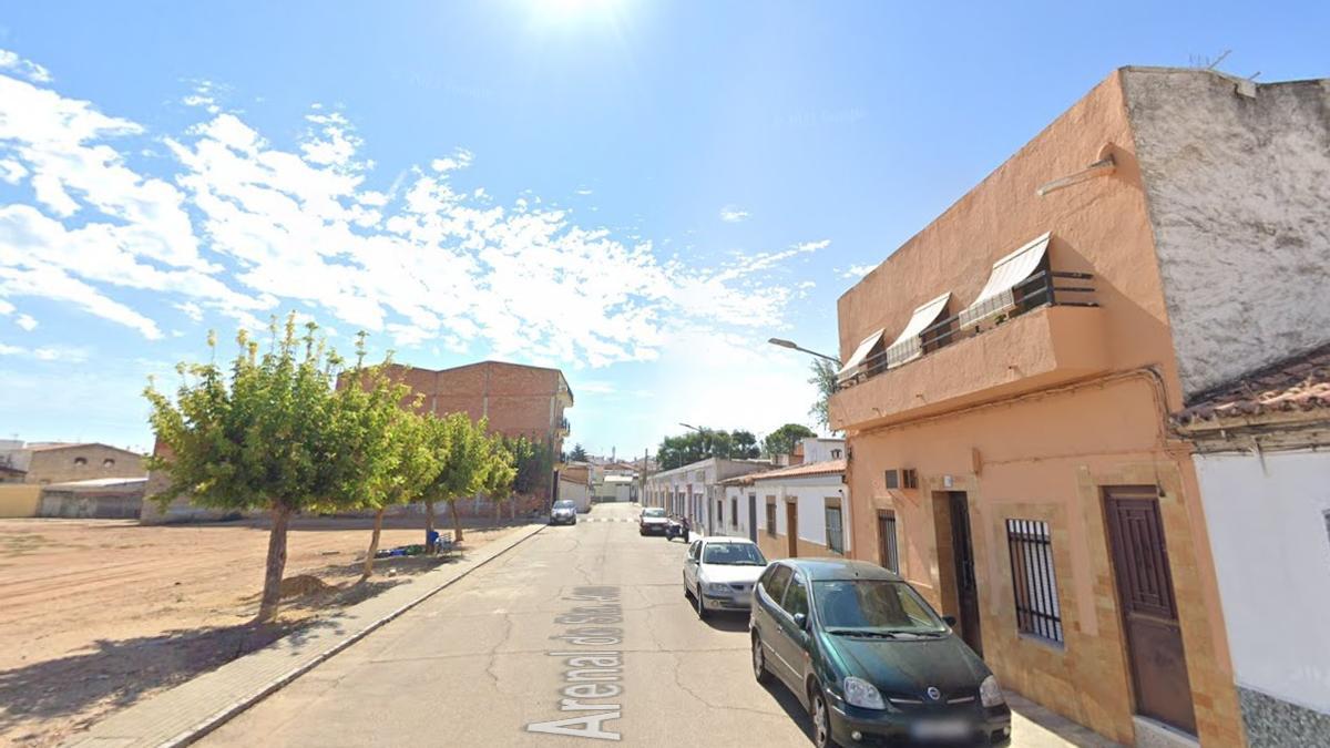 La calle Arenal de Santa Ana de Villanueva de la Serena.