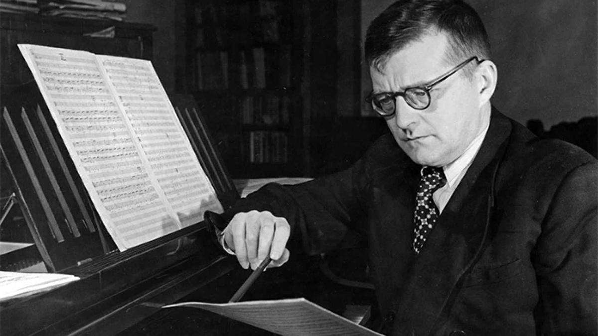 Imagen de Dmitri Shostakóvich en los años 50