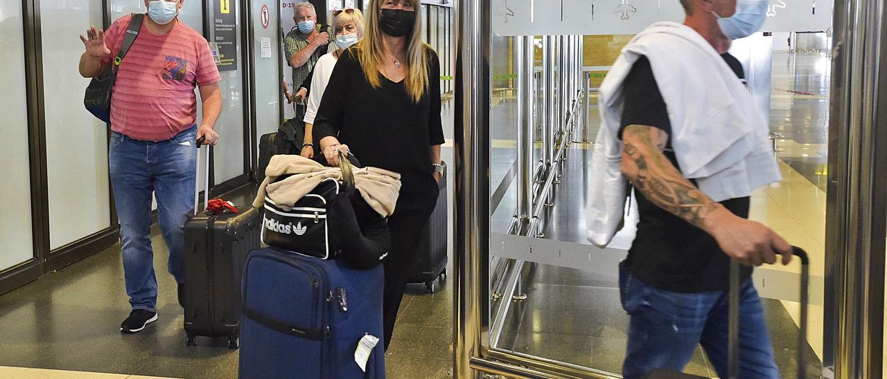 Llegada de turistas al aeropuerto de Gran Canaria la semana pasada.