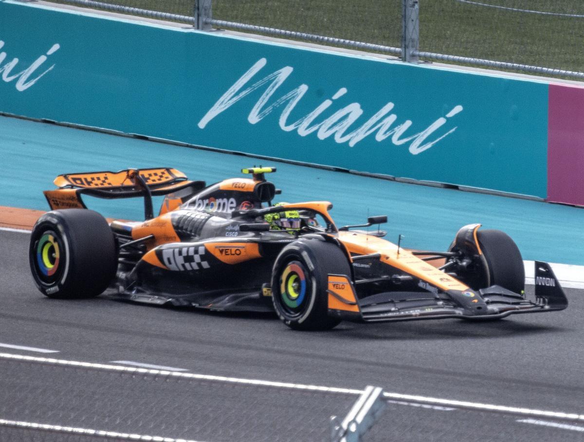 Lando Norris durante el GP de Miami de 2024