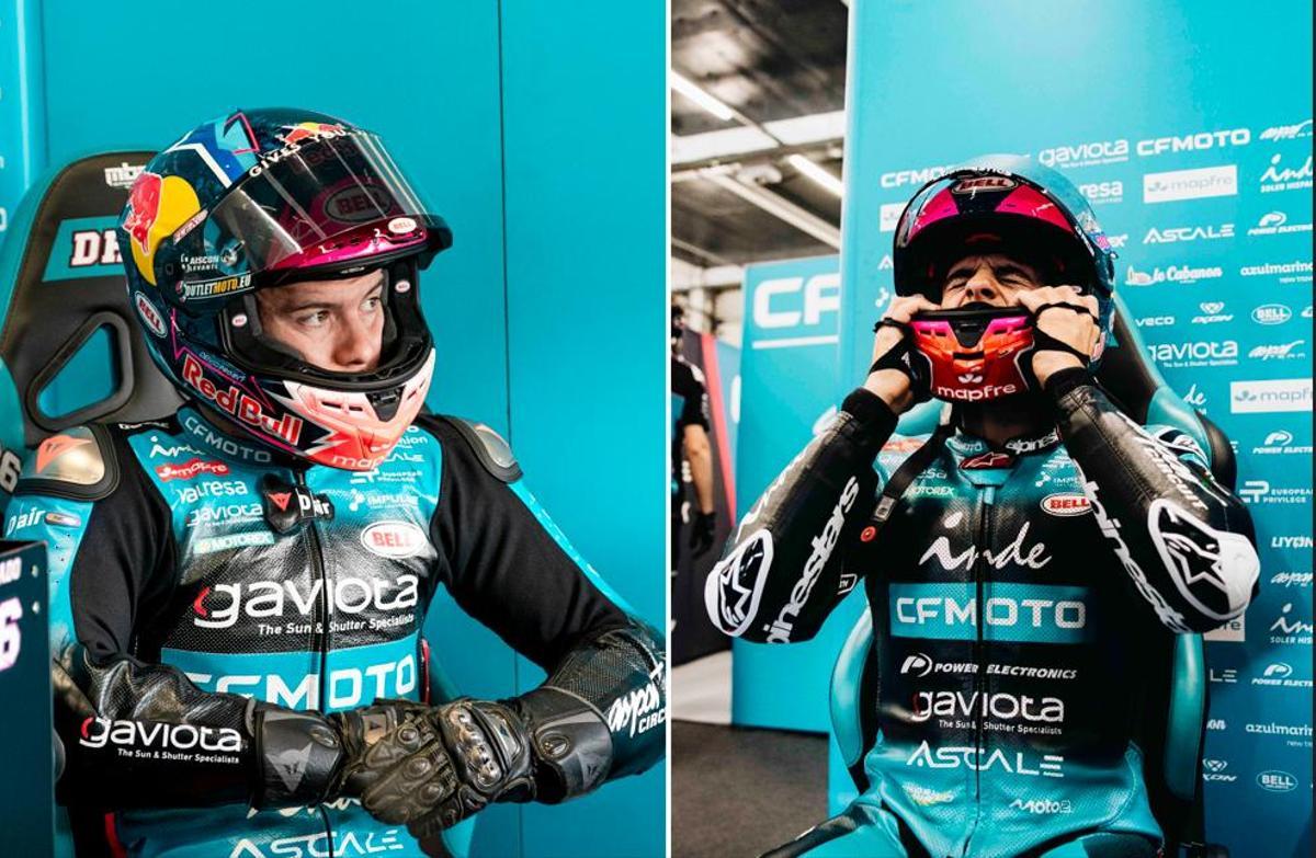 Daniel Holgado y David Alonso, en el box del Aspar Team.