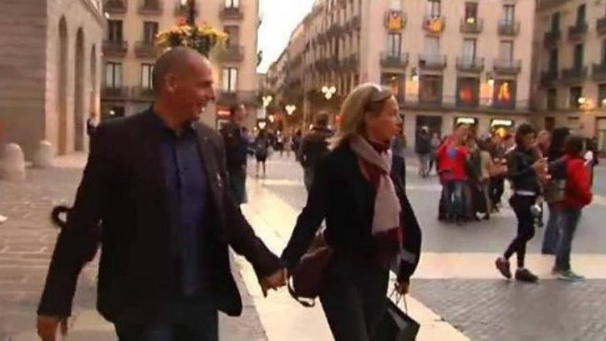 Varoufakis, de paseo por Barcelona