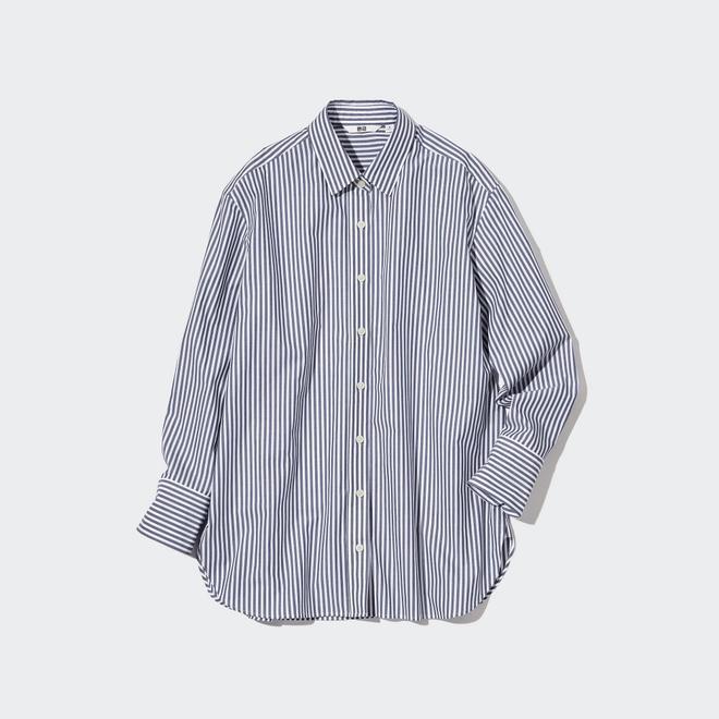 Camisa algodón rayas de Uniqlo