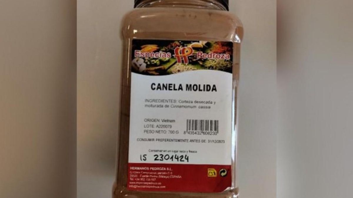 La canela retirada por la alerta sanitaria.