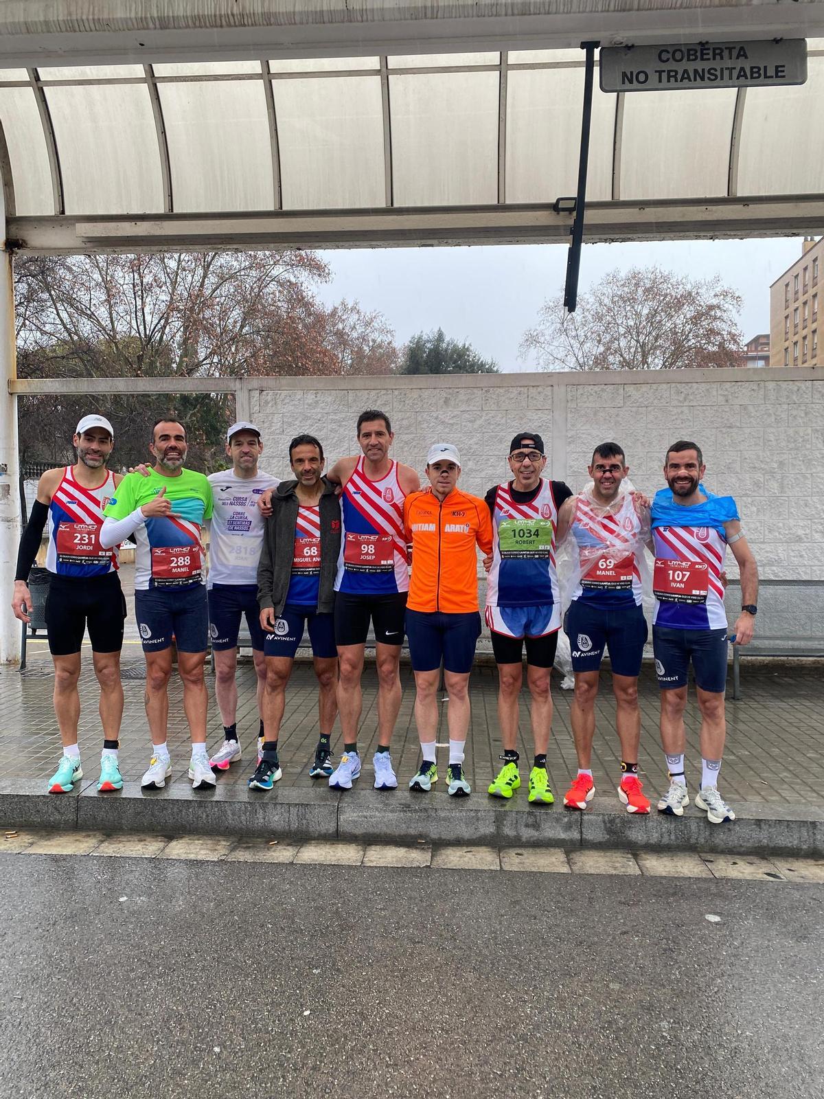 Grup d'atletes de casa nostra presents a la prova