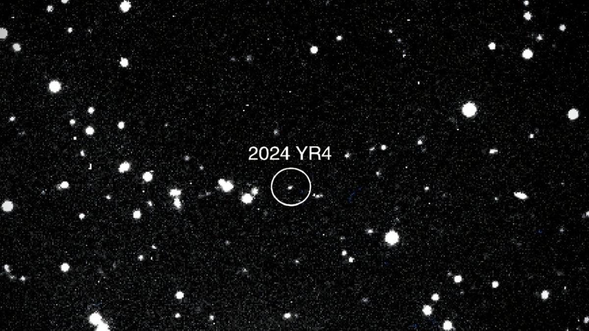 Imagen del asteroide 2024 YR4 obtenida por el telescopio Magdalena Ridge, en el Instituto de Tecnología de Nuevo México, Estados Unidos, el 27 de enero de 2025.