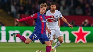 Frenkie de Jong, en el partido del Barça ante el PSG