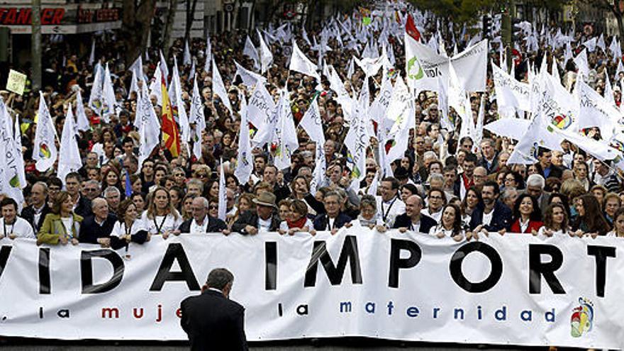 Manifestación de las asociaciones &#039;provida&#039;.