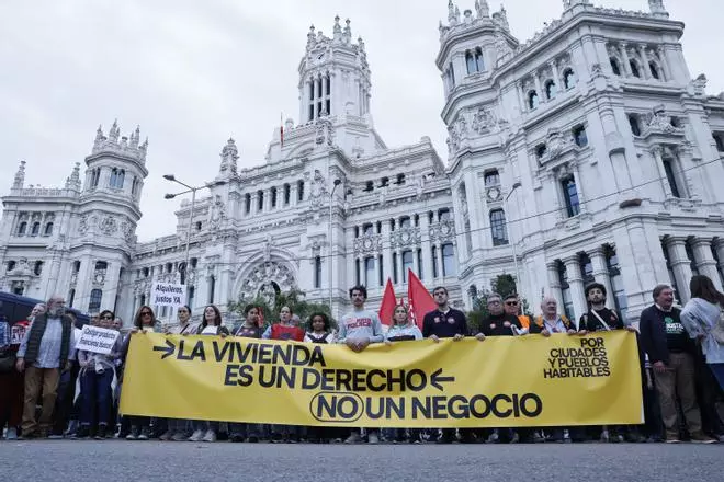 Las manifestaciones por la vivienda en diferentes ciudades de España, en imágenes