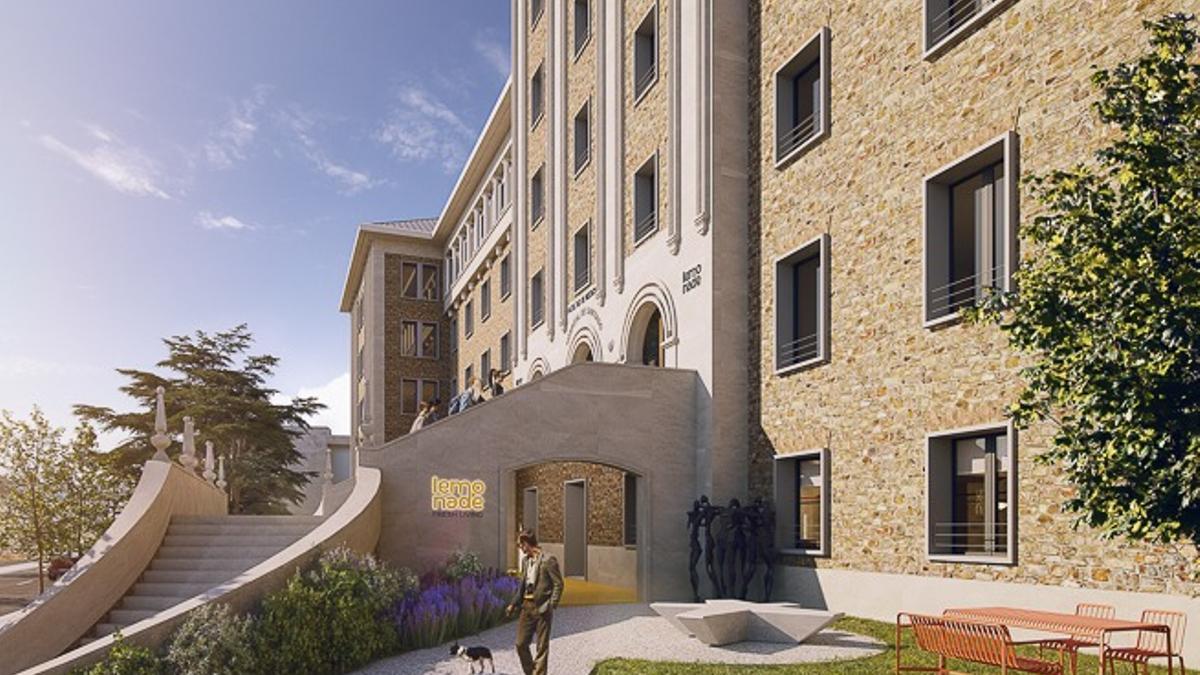 Imagen virtual de la nueva residencia Lemonade Fresh Living, en el viejo hospital de Galeras.