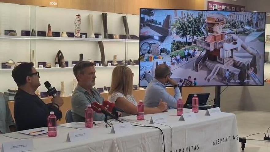 L'Espai Hispanitas en Petrer se convierte en el primer parque infantil europeo hecho con restos de calzado
