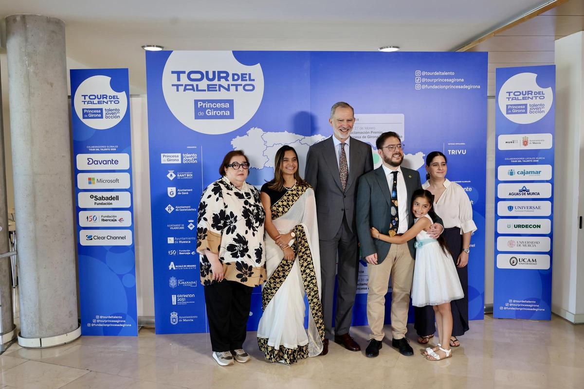 La llegada del Rey Felipe VI a los Premios Princesa de Girona en Murcia, en imágenes