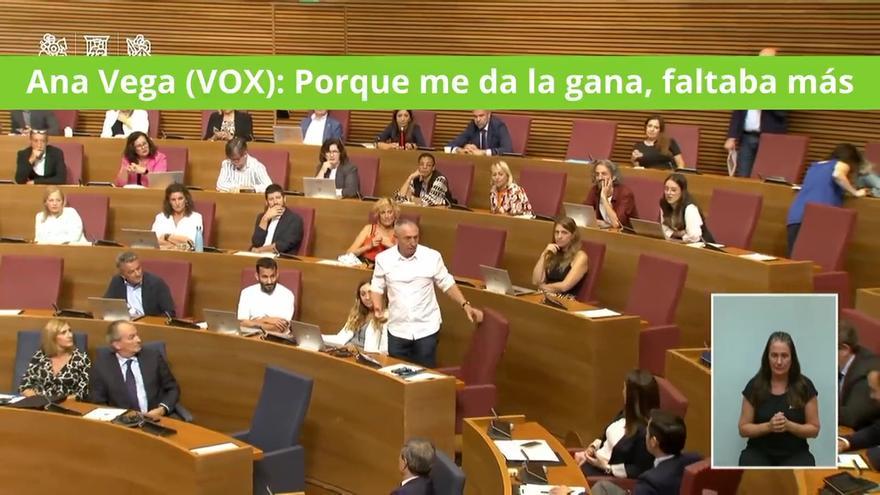 Baldoví a la portavoz de Vox: ¿de qué te ríes?